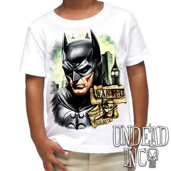 Wanted Vigilante - Kids Unisex WHITE Girls and Boys T shirt