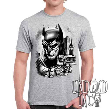 Wanted Vigilante Black & Grey - Men's Light Grey T-Shirt