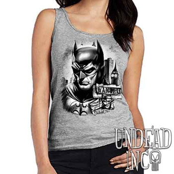 Wanted Vigilante Black & Grey - Ladies GREY Singlet Tank