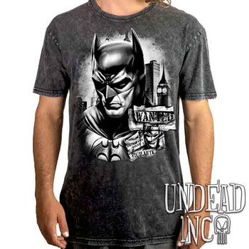 Wanted Vigilante Black & Grey - UNISEX STONE WASH T-Shirt