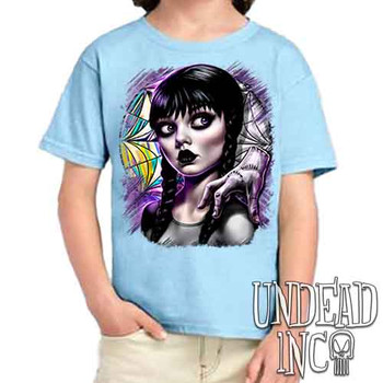 Wednesday Window - Kids Unisex BLUE Girls and Boys T shirt