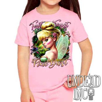 Tinkerbell Pixie Dust - Kids Unisex PINK Girls and Boys T shirt