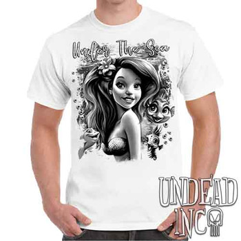 Under The Sea Black & Grey - Men's White T-Shirt