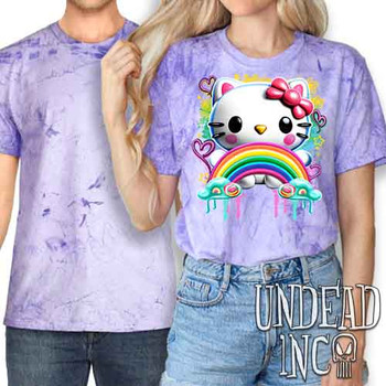 Kitty Rainbow - UNISEX COLOUR BLAST PURPLE T-Shirt