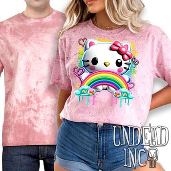 Kitty Rainbow - UNISEX COLOUR BLAST CLAY T-Shirt
