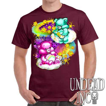 Care Bears Watercolor Wishes - Men's  Maroon T-Shirt