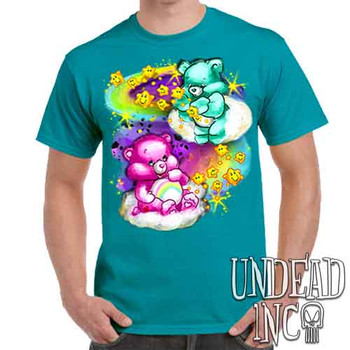 Care Bears Watercolor Wishes - Men's Teal T-Shirt