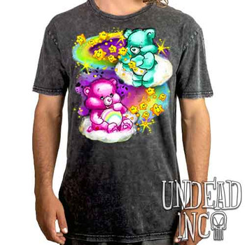 Care Bears Watercolor Wishes - UNISEX STONE WASH T-Shirt