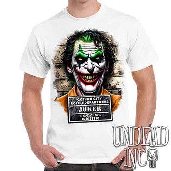 Joker Mugshot - Men's White T-Shirt
