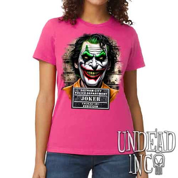 Joker Mugshot - Women's REGULAR PINK T-Shirt