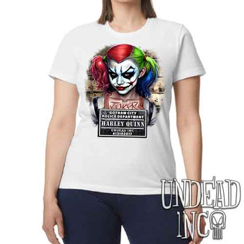 Harley Quinn Mugshot - Women's REGULAR WHITE T-Shirt