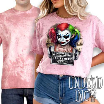 Harley Quinn Mugshot - UNISEX COLOUR BLAST CLAY T-Shirt