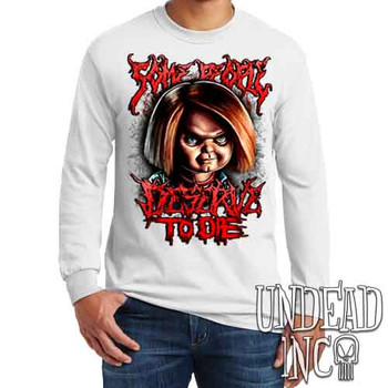 Chucky "Some People" - Men's Long Sleeve WHITE Tee