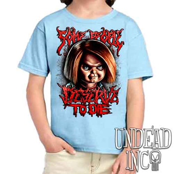 Chucky "Some People" - Kids Unisex BLUE Girls and Boys T shirt