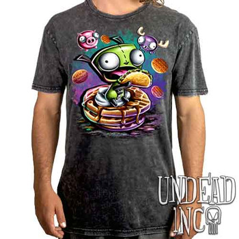 Invader Zim Gir Waffles - UNISEX STONE WASH T-Shirt