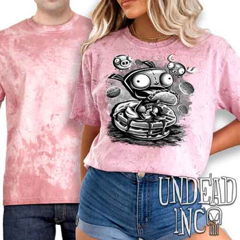 Invader Zim Gir Waffles Black & Grey - UNISEX COLOUR BLAST CLAY T-Shirt