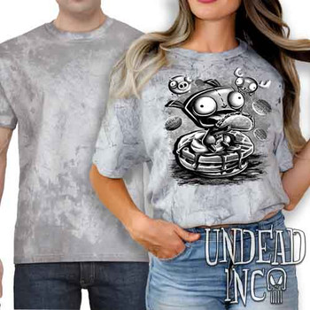 Invader Zim Gir Waffles Black & Grey - UNISEX COLOUR BLAST SMOKE T-Shirt