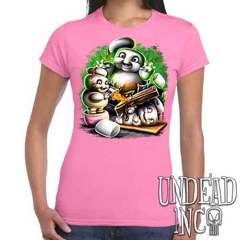 Mini Puft Madness - Women's FITTED PINK T-Shirt
