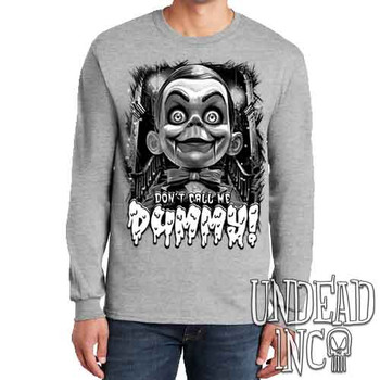 Slappy Don't Call Me Dummy Black & Grey - Men's Long Sleeve GREY Tee