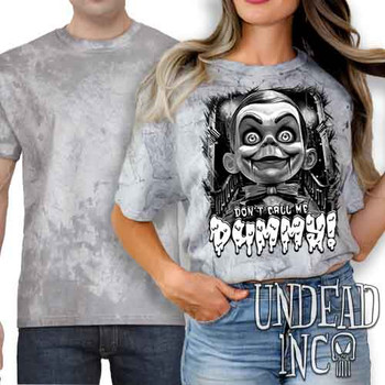 Slappy Don't Call Me Dummy Black & Grey - UNISEX COLOUR BLAST SMOKE T-Shirt