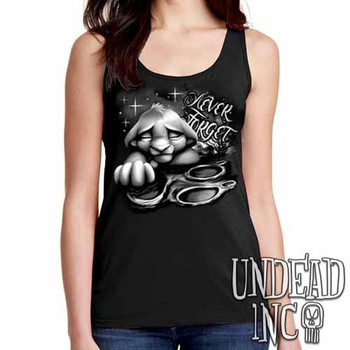 Lion King Simba Never Forget Black Grey - Ladies Singlet Tank