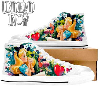 Vintage Wonderland White Women's Classic High Top Canvas Shoes