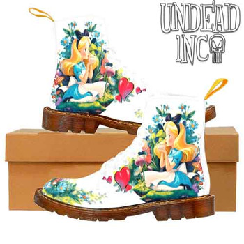 Vintage Wonderland White LADIES Undead Inc Boots