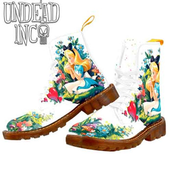 Vintage Wonderland White LADIES Undead Inc Boots