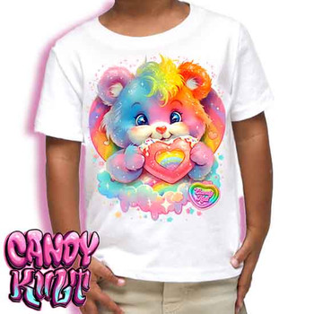 For The Love Of Rainbows Retro Candy - Kids Unisex WHITE Girls and Boys T shirt