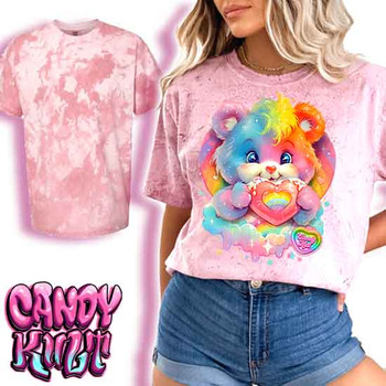 For The Love Of Rainbows Retro Candy - UNISEX COLOUR BLAST CLAY T-Shirt