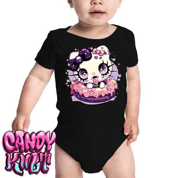 Goth Kitty Donut Kawaii Candy - Infant Onesie Romper