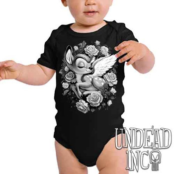 Bambi Cherub Black & Grey - Infant Onesie Romper