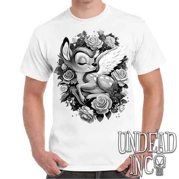 Bambi Cherub Black & Grey - Men's White T-Shirt