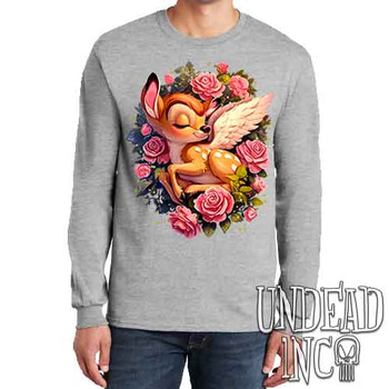 Bambi Cherub - Men's Long Sleeve GREY Tee