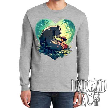 Heart Of The Jungle - Men's Long Sleeve GREY Tee