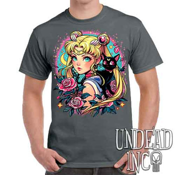 Sailor Moon Tattoo Art - Men's Charcoal T-Shirt