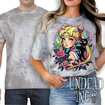 Sailor Moon Tattoo Art - UNISEX COLOUR BLAST SMOKE T-Shirt