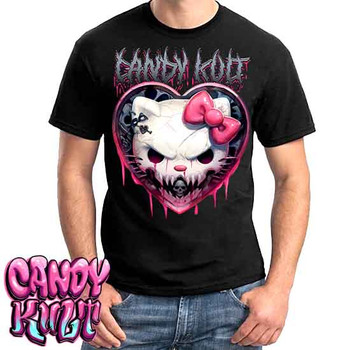 Hardcore Kitty Fright Candy - Mens T Shirt