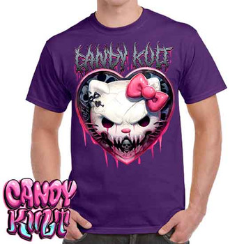 Hardcore Kitty Fright Candy - Men's Purple T-Shirt