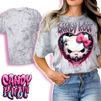 Hardcore Kitty Fright Candy - UNISEX COLOUR BLAST SMOKE T-Shirt