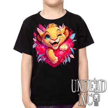 Simba Heart - Kids Unisex Girls and Boys T shirt