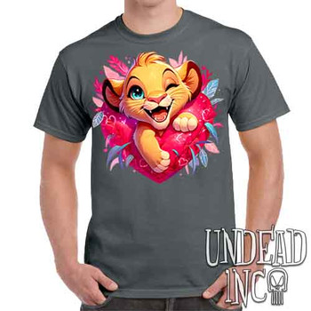 Simba Heart - Men's Charcoal T-Shirt