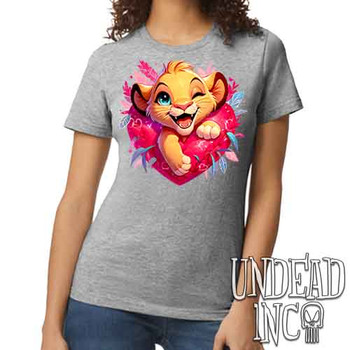 Simba Heart - Women's REGULAR GREY T-Shirt