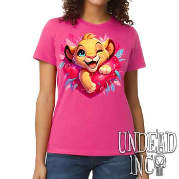 Simba Heart - Women's REGULAR PINK T-Shirt