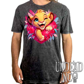 Simba Heart - UNISEX STONE WASH T-Shirt