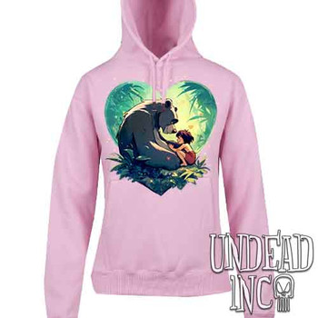 Heart Of The Jungle - Ladies / Juniors LIGHT PINK Fleece Hoodie