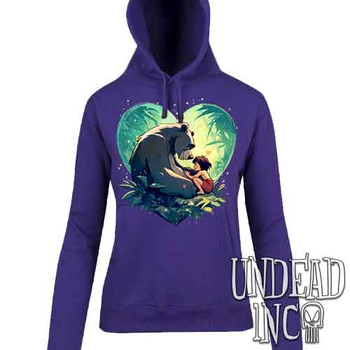 Heart Of The Jungle - Ladies / Juniors PURPLE Fleece Hoodie