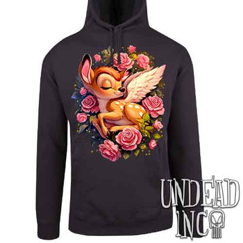 Bambi Cherub - Mens / Unisex CHARCOAL Fleece Hoodie