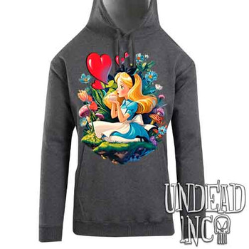 Vintage Wonderland - Mens / Unisex DARK MARL Fleece Hoodie