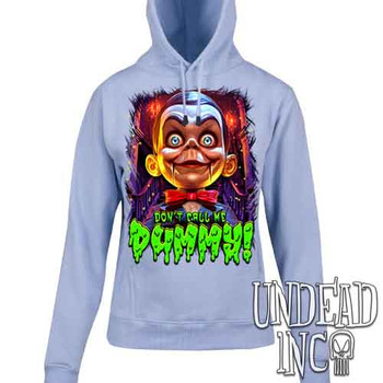 Slappy Don't Call Me Dummy - Ladies / Juniors LIGHT BLUE Fleece Hoodie